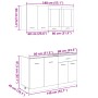 4-piece engineered oak Sonoma kitchen furniture set by , Kitchen cabinets - Ref: Foro24-3307657, Price: 254,93 €, Discount: %