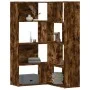 Corner shelf 4 levels smoked oak wood 85x85x140 cm by , Bookcases and shelves - Ref: Foro24-3307814, Price: 164,10 €, Discoun...