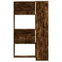 Corner shelf 4 levels smoked oak wood 85x85x140 cm by , Bookcases and shelves - Ref: Foro24-3307814, Price: 164,10 €, Discoun...