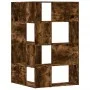 Corner shelf 4 levels smoked oak wood 85x85x140 cm by , Bookcases and shelves - Ref: Foro24-3307814, Price: 164,10 €, Discoun...