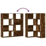 Corner shelf 4 levels smoked oak wood 85x85x140 cm by , Bookcases and shelves - Ref: Foro24-3307814, Price: 164,10 €, Discoun...