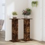Pflanzenständer 2 Stück Eichenholz geräuchert 30x30x80 cm von , Topfständer - Ref: Foro24-3307868, Preis: 67,41 €, Rabatt: %
