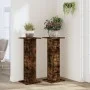 Soportes para plantas 2 uds madera roble ahumado 30x30x80 cm de , Soportes para macetas - Ref: Foro24-3307868, Precio: 66,20 ...