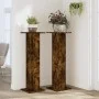 Soportes para plantas 2 uds madera roble ahumado 30x30x95 cm de , Soportes para macetas - Ref: Foro24-3307877, Precio: 72,88 ...