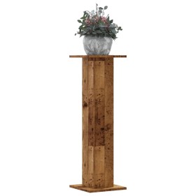 Plant stands 2 units aged oak wood 30x30x95 cm by , Pot stands - Ref: Foro24-3307880, Price: 79,97 €, Discount: %