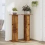 Plant stands 2 units aged oak wood 30x30x95 cm by , Pot stands - Ref: Foro24-3307880, Price: 78,40 €, Discount: %