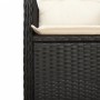 Garden table and 3-piece chair set with black synthetic rattan cushions. by , Garden sets - Ref: Foro24-3276987, Price: 305,4...