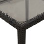 Garden table and 3-piece chair set with black synthetic rattan cushions. by , Garden sets - Ref: Foro24-3276987, Price: 305,4...