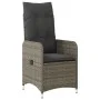 Garden table and 3-piece chair set with gray synthetic rattan cushions by , Garden sets - Ref: Foro24-3277019, Price: 326,30 ...