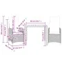 Garden table and 3-piece chair set with gray synthetic rattan cushions by , Garden sets - Ref: Foro24-3277019, Price: 326,30 ...