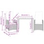 Gartentisch und Stühle 3-teilig und Kissen aus grauem Kunststoff-Rattan von , Gartensets - Ref: Foro24-3277019, Preis: 313,00...
