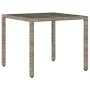 Garden table and 3-piece chair set with gray synthetic rattan cushions by , Garden sets - Ref: Foro24-3277031, Price: 357,36 ...