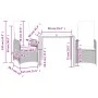 Garden table and 3-piece chair set with gray synthetic rattan cushions by , Garden sets - Ref: Foro24-3277031, Price: 357,36 ...