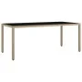Gartentisch- und Stuhlset 7-teilig mit PE-Rattan-Beige-Kissen. von , Gartensets - Ref: Foro24-3277101, Preis: 919,06 €, Rabat...