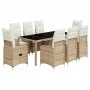 Garden table and chairs set 5 pieces with beige PE rattan cushions by , Garden sets - Ref: Foro24-3277103, Price: 1,00 €, Dis...