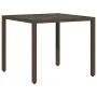 Garden table and 5-piece chair set with brown synthetic rattan cushions. by , Garden sets - Ref: Foro24-3277065, Price: 639,1...