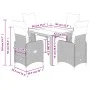 Garden table and 5-piece chair set with brown synthetic rattan cushions. by , Garden sets - Ref: Foro24-3277188, Price: 654,8...