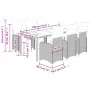 Gartentisch- und Stuhlset, 7-teilig, mit braunen PE-Rattan-Kissen. von , Gartensets - Ref: Foro24-3277213, Preis: 966,91 €, R...
