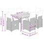 Garden table and 7-piece chairs set with gray synthetic rattan cushions. by , Garden sets - Ref: Foro24-3277160, Price: 1,00 ...