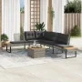 Garden set with 2-piece synthetic rattan sofas and gray acacia cushions. by , Garden sets - Ref: Foro24-3277499, Price: 395,0...