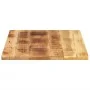 Rectangular table board made of rough mango wood, measuring 80x60x2.5 cm. by , Table tops - Ref: Foro24-371330, Price: 71,96 ...