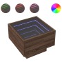 Bedside table with Infinity LED brown oak 40x40x30 cm by , Nightstands - Ref: Foro24-3284069, Price: 62,90 €, Discount: %