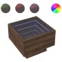 Bedside table with Infinity LED brown oak 40x40x30 cm by , Nightstands - Ref: Foro24-3284069, Price: 61,43 €, Discount: %