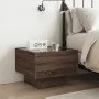 Bedside table with Infinity LED brown oak 40x40x30 cm by , Nightstands - Ref: Foro24-3284069, Price: 61,43 €, Discount: %