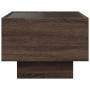 Bedside table with Infinity LED brown oak 40x40x30 cm by , Nightstands - Ref: Foro24-3284069, Price: 62,90 €, Discount: %