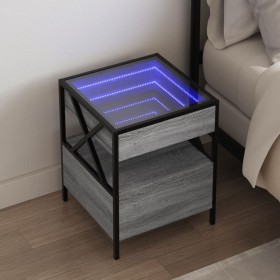 Mitteltisch mit Infinity LED in Grau Sonoma 40x40x51 cm von , Nachttische - Ref: Foro24-3284104, Preis: 90,53 €, Rabatt: %