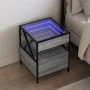 Coffee table with Infinity LED gray Sonoma 40x40x51 cm by , Nightstands - Ref: Foro24-3284104, Price: 89,12 €, Discount: %