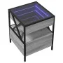 Coffee table with Infinity LED gray Sonoma 40x40x51 cm by , Nightstands - Ref: Foro24-3284104, Price: 89,12 €, Discount: %