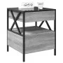 Coffee table with Infinity LED gray Sonoma 40x40x51 cm by , Nightstands - Ref: Foro24-3284104, Price: 89,12 €, Discount: %