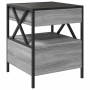 Coffee table with Infinity LED gray Sonoma 40x40x51 cm by , Nightstands - Ref: Foro24-3284104, Price: 90,53 €, Discount: %