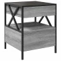 Coffee table with Infinity LED gray Sonoma 40x40x51 cm by , Nightstands - Ref: Foro24-3284104, Price: 89,12 €, Discount: %