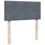 Dark gray velvet box spring bed with mattress 80x200 cm by , Beds and slatted bases - Ref: Foro24-3287585, Price: 362,67 €, D...