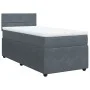 Dark gray velvet box spring bed with mattress 80x200 cm by , Beds and slatted bases - Ref: Foro24-3287591, Price: 358,24 €, D...