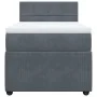 Dark gray velvet box spring bed with mattress 80x200 cm by , Beds and slatted bases - Ref: Foro24-3287591, Price: 358,24 €, D...