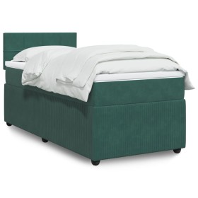 Boxspringbett mit dunkelgrünem Samtmatratze 80x200 cm. von , Betten und Lattenroste - Ref: Foro24-3287593, Preis: 305,10 €, R...