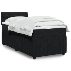 Boxspringbett mit schwarzer Samtmatratze 80x200 cm von , Betten und Lattenroste - Ref: Foro24-3287598, Preis: 336,07 €, Rabat...