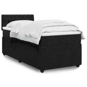 Boxspringbett mit schwarzer Samtmatratze 80x200 cm von , Betten und Lattenroste - Ref: Foro24-3287598, Preis: 330,58 €, Rabat...
