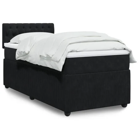 Box spring bed with black velvet mattress 80x200 cm by , Beds and slatted bases - Ref: Foro24-3287598, Price: 330,58 €, Disco...