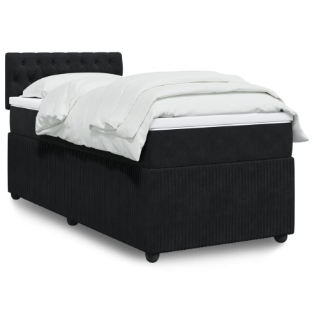Cama box spring con colchón terciopelo negro 80x200 cm de , Camas y somieres - Ref: Foro24-3287598, Precio: 336,28 €, Descuen...
