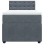 Dark gray velvet box spring bed with mattress 80x200 cm by , Beds and slatted bases - Ref: Foro24-3287603, Price: 360,19 €, D...