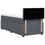 Dark gray velvet box spring bed with mattress 80x200 cm by , Beds and slatted bases - Ref: Foro24-3287603, Price: 360,19 €, D...