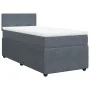 Box spring bed with dark gray velvet mattress 100x200 cm by , Beds and slatted bases - Ref: Foro24-3287657, Price: 347,43 €, ...