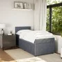 Box spring bed with dark gray velvet mattress 100x200 cm by , Beds and slatted bases - Ref: Foro24-3287657, Price: 347,43 €, ...
