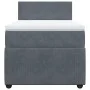 Box spring bed with dark gray velvet mattress 100x200 cm by , Beds and slatted bases - Ref: Foro24-3287657, Price: 347,43 €, ...