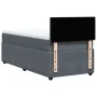 Box spring bed with dark gray velvet mattress 100x200 cm by , Beds and slatted bases - Ref: Foro24-3287657, Price: 347,43 €, ...