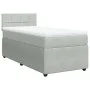 Box spring bed with light gray velvet mattress 100x200 cm by , Beds and slatted bases - Ref: Foro24-3287662, Price: 337,55 €,...